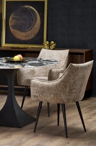 Masa rotunda Manuel marmura neagra/negru - ø120/h77 cm - Img 5