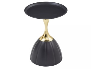Masuta de cafea Piana negru/auriu ø38/h50 cm - Img 3