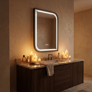Oglindă LED ZONE 70X50 BLACK - Img 6