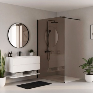Paravan de dus Rea Flexi Brown / Black 120 - Img 3