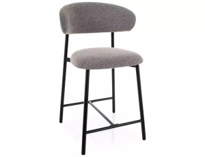 Scaun de bar Elton H-2 Noelle gri 232 / negru mat - Img 2