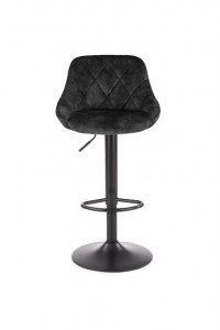 Scaun de bar H101 velvet negru - Img 4