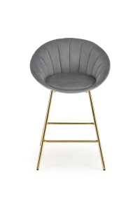 Scaun de bar H112 velvet gri - Img 12