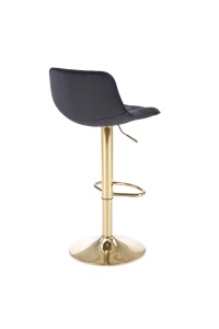 Scaun de bar H120 velvet negru/gold - Img 8
