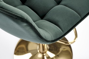 Scaun de bar H120 velvet verde/gold - Img 11