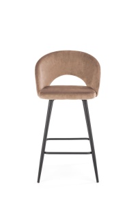 Scaun de bar H96 velvet bej - Img 10