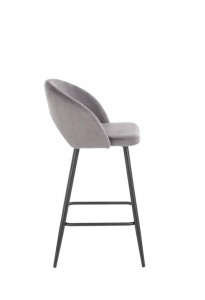 Scaun de bar H96 velvet gri - Img 5