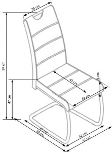 Scaun K211 piele ecologica bej - Img 3