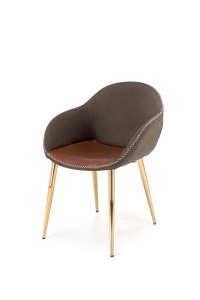 Scaun K304 piele ecologica gri maro - Img 14