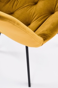 Scaun K519 velvet mustariu - Img 3