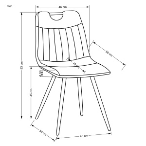 Scaun K521 velvet gri - Img 4