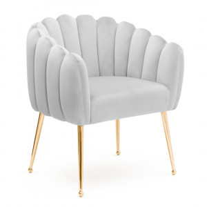 Scaun Lili gri deschis/gold – H81 cm - Img 1