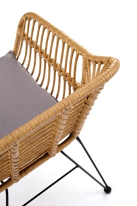 Scaun rattan K541 natur/gri - Img 7