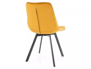 Scaun rotativ Monti velvet mustariu/negru Blu68 - Img 2