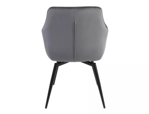 Scaun rotativ Servio velvet gri/negru Blu14 - Img 5