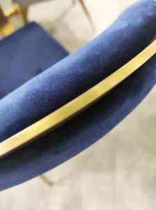 Scaun tapitat Cassari bleumarin/gold – H89 cm - Img 6