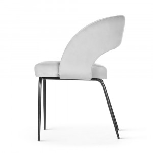 Scaun tapitat Lizbona gri/negru – H79 cm - Img 3