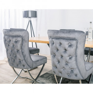 Scaun tapitat Scarlet negru/silver h97 cm - Img 2