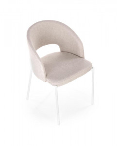 Scaun textil K486 bej-alb - H 77 cm - Img 10