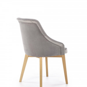 Scaun Toledo 2 velvet gri/stejar miere Solo 265 - Img 4