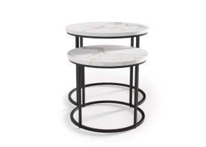 Set 2 mese de cafea Oreo marmura alba/negru – d 43-53 x h 35-45 cm - Img 12