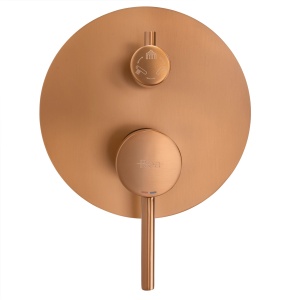 Set de duș incastrat Rea Lungo Copper Brush Auriu cu BOX - Img 2