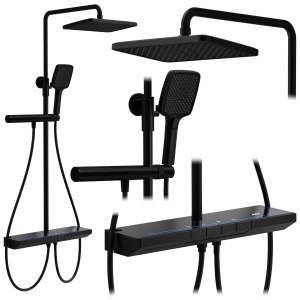 Set dus cu termostat REA Pedro Black
