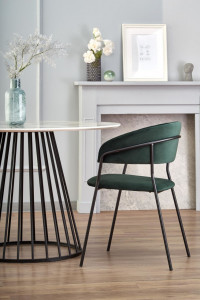Set masa rotunda Brodway + 3 scaune K426 verde/negru - Img 2