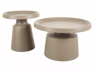 Set măsuțe de cafea Rodos bej mat ø70/h39 cm