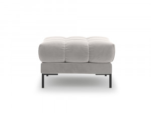 Taburet tapitat Bali velvet/picioare negre – L60 x l60 x h41 - Img 2