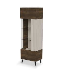 Vitrina Random 2 W-1 casmir/nuc/negru H182 cm - Img 2
