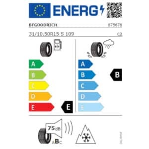 31/10.5 R15 BF Goodrich All Terrain T/A KO2 109S M+S