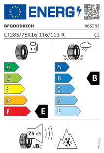 label 412492 thumb 285/75 r16 bf goodrich all terrain ko2 116r m+s