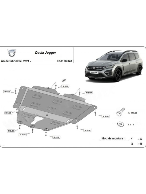 Scut auto Dacia Jogger 2021 - 2024