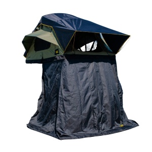 Anexă pentru cort auto, închis complet, cu podea, impermeabil, cu prindere rapidă prin banda scai, 230 x 170 x 190 cm, compatibil cu cortul de acoperiș auto Echo 160 CampTalk - Img 2