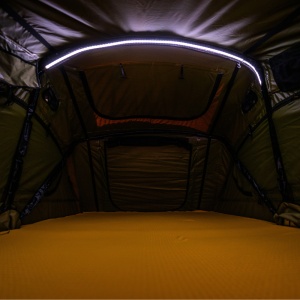 Bandă LED pentru camping și outdoor, 1.5 m, cablu USB integrat 3 m, benzi cu arici și clemă tip carabină CampTalk - Img 2