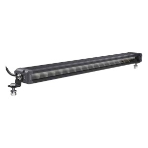 Bară LED Osram VX500-SP văzută dintr-un unghi, cu suporturile de montaj.