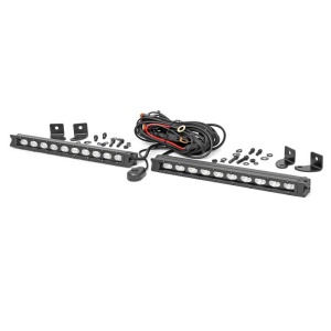 Bară LED slim 10" (255 mm) flood, 8000 lumeni, 100 W, Black Series, universală, Rough Country