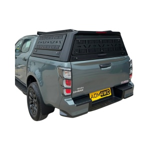 Black hardtop for Isuzu D-Max (2021-2025), equipped with 3 multifunctional folding doors AQM Q80 - Img 5