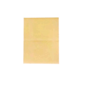 Prim-plan cu o coală abrazivă Micrum Mil Flexible Line P3000, 130x170 mm, de culoare galbenă.