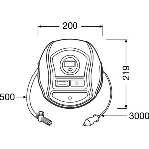 Compresor auto digital 12V 6,9 bar TYREinflate 400, Osram - Img 6