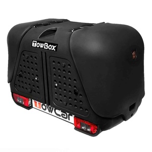 Cutie portbagaj pe carligul de remorcare Towbox V2 DOG Negru