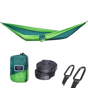 Hamac hikerjoy forest green, nylon parașută 210T, 225 kg, hikerjoy