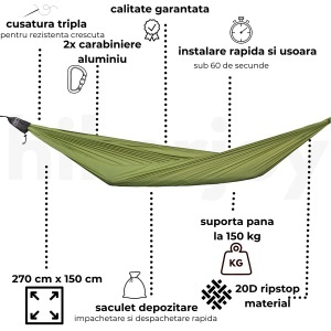 Hamac ultra light, nylon