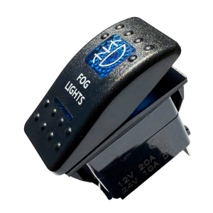 Întrerupător tip Carling pornit/oprit universal 12V/24V pentru proiectoare de ceață, iluminare LED albastră, ORE4x4