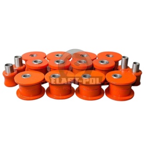 Kit bucse Toyota Land Cruiser 70/73 (după 1991) Excentrice Poliuretan Portocalii 75 ShA 40mm Elast-Pol