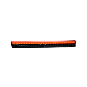 Lampă poziție spate LED roșu Freedom Dark Line, 4W / 3,5W, 12–24V, cablu 400 mm, policarbonat negru, lentilă închisă, 250x24,5x15,5 mm, rezistent la apă și praf (IP6K9K), Strands