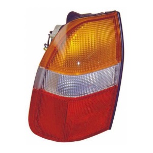 Lampă spate stânga Mitsubishi L200 (1996-2007), cu dulii, semnalizare portocalie, Depo 214-1952L-A