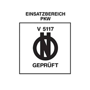 Schemă cu certificarea V 5117 pentru lanțurile antiderapante.