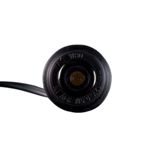 Lumină poziție roșie LED, 29 mm, 1 W, 10-32V, cablu 220 mm, carcasă cauciuc, IP66/68, design negru, Freedom Black Raven Strands